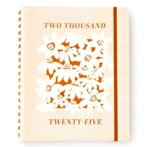 Floral 2025 Planner with Orange Accents